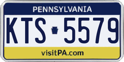 PA license plate KTS5579