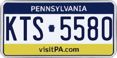 PA license plate KTS5580