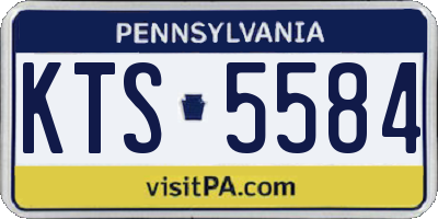 PA license plate KTS5584