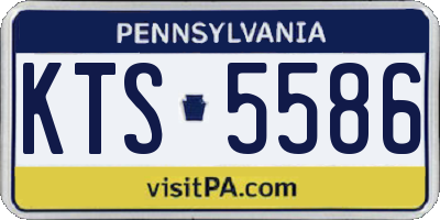 PA license plate KTS5586