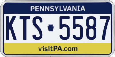 PA license plate KTS5587