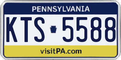 PA license plate KTS5588