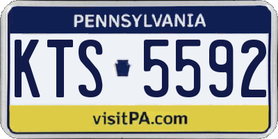 PA license plate KTS5592