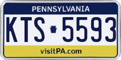 PA license plate KTS5593