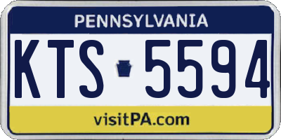 PA license plate KTS5594