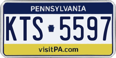 PA license plate KTS5597