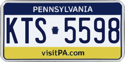PA license plate KTS5598