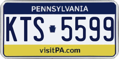 PA license plate KTS5599