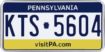 PA license plate KTS5604