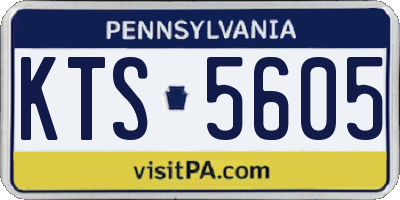 PA license plate KTS5605