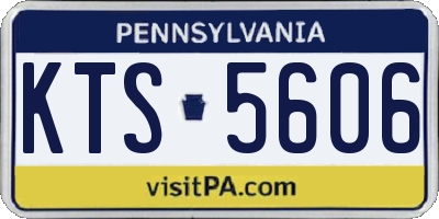 PA license plate KTS5606