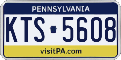 PA license plate KTS5608