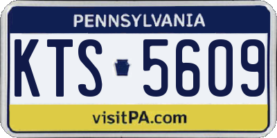 PA license plate KTS5609