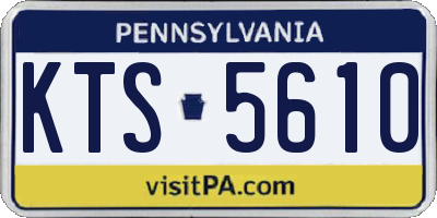 PA license plate KTS5610