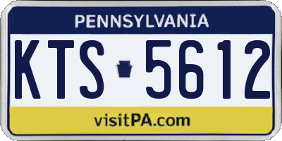 PA license plate KTS5612
