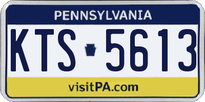 PA license plate KTS5613