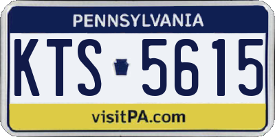 PA license plate KTS5615