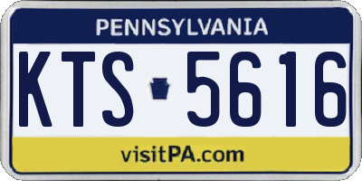 PA license plate KTS5616