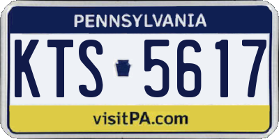 PA license plate KTS5617