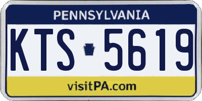 PA license plate KTS5619