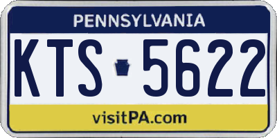 PA license plate KTS5622