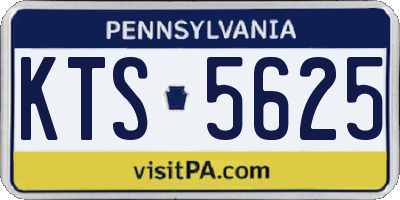 PA license plate KTS5625