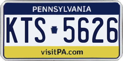 PA license plate KTS5626