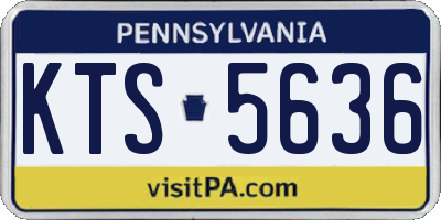 PA license plate KTS5636