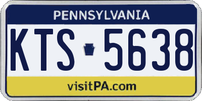 PA license plate KTS5638