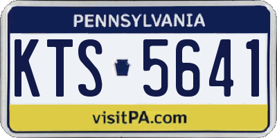 PA license plate KTS5641