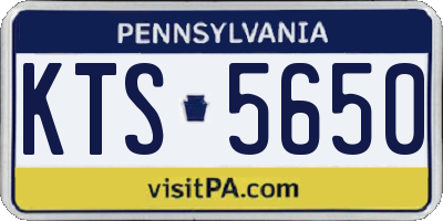 PA license plate KTS5650