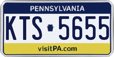 PA license plate KTS5655