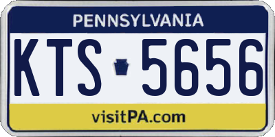 PA license plate KTS5656