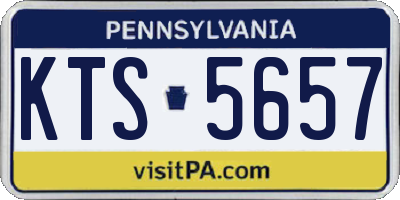 PA license plate KTS5657