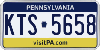 PA license plate KTS5658