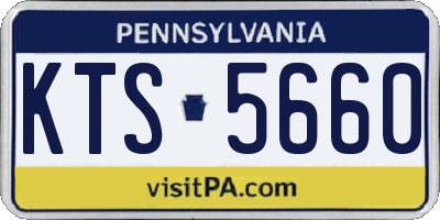 PA license plate KTS5660