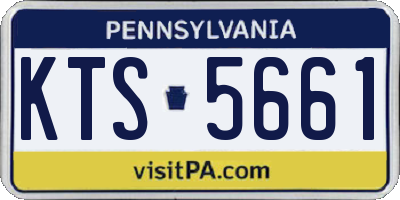 PA license plate KTS5661