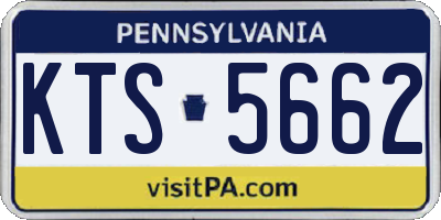 PA license plate KTS5662