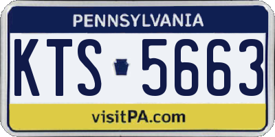 PA license plate KTS5663