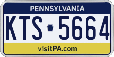 PA license plate KTS5664