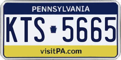 PA license plate KTS5665