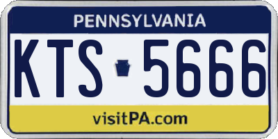 PA license plate KTS5666