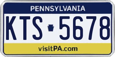 PA license plate KTS5678