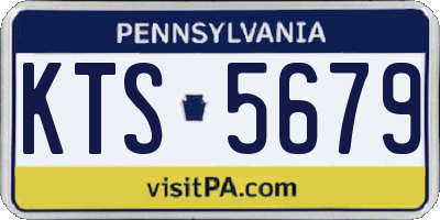PA license plate KTS5679