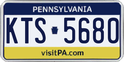 PA license plate KTS5680