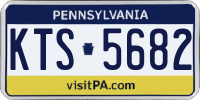 PA license plate KTS5682