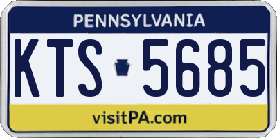 PA license plate KTS5685