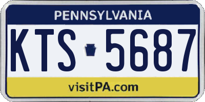 PA license plate KTS5687