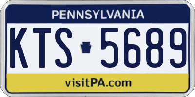 PA license plate KTS5689