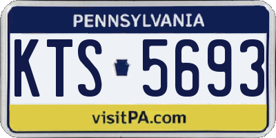 PA license plate KTS5693